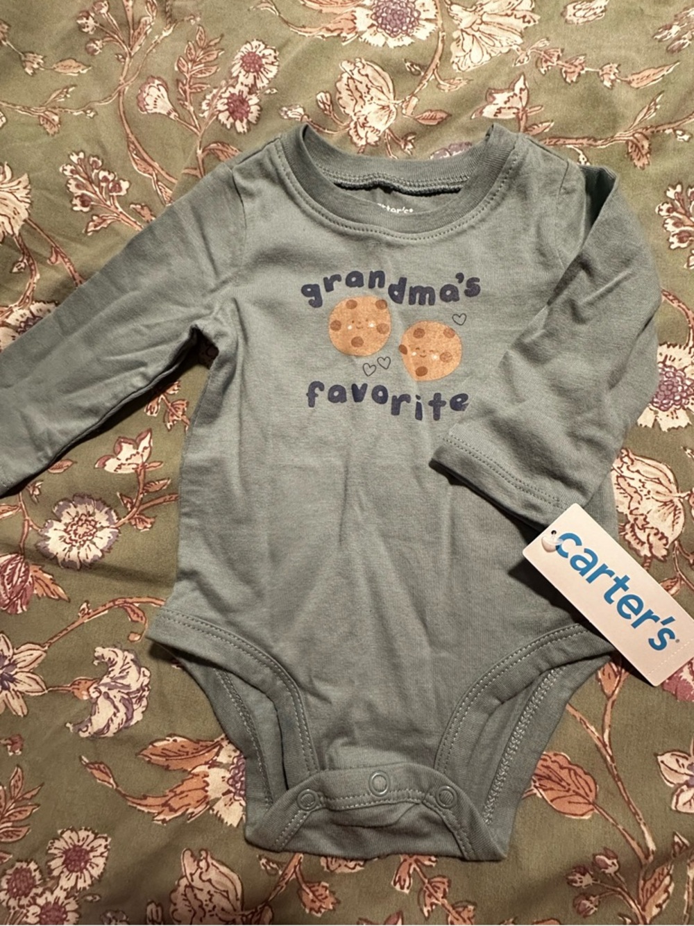 Baby Long-Sleeve Onesie 3M NWT